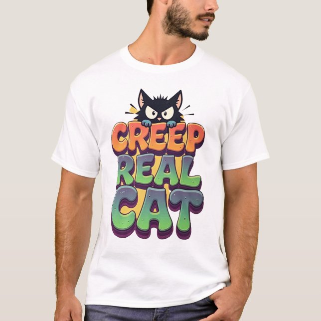 Camiseta Creep It Real Cat (Anverso)