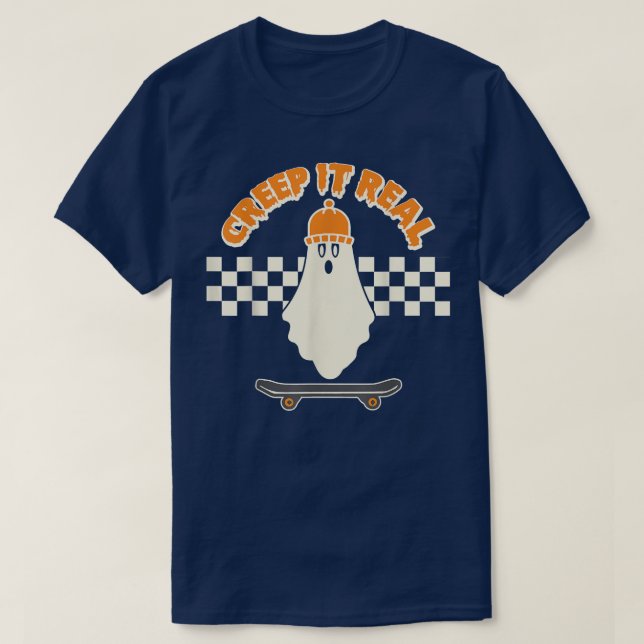 Camiseta Creep It Real Funny Skater Boy Skateboard Fu (Diseño del anverso)