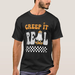Camiseta Creep it real Ghost Boy Vintage Retro Halloween Fa