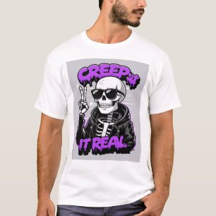 Camiseta Creep It Real - Guay Skeleton Halloween 1
