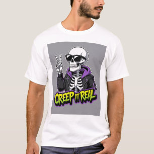 Camiseta Creep It Real - Guay Skeleton Halloween 5