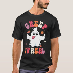 Camiseta Creep It Real Halloween Fantasma Niños Chicas Bomb