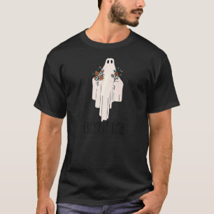 Camiseta CREEP IT REAL Halloween Ghost with Flowe Meme