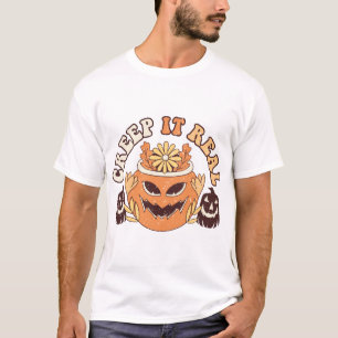 Camiseta Creep it Real Halloween Groovy otoño