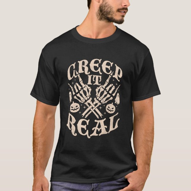 Camiseta Creep It Real Halloween Rocker (Anverso)