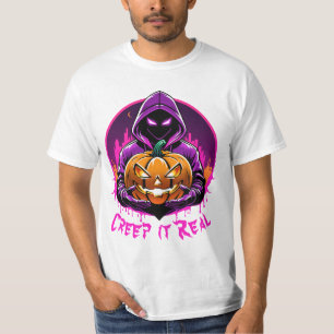 Camiseta Creep it Real, Horror ilustracion Halloween