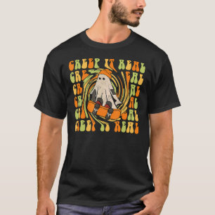 Camiseta Creep it Real Skateboard Cute Halloween Spookone B