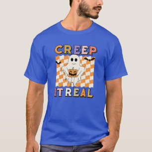 Camiseta Creep It Real Skateboarding Retro Halloween