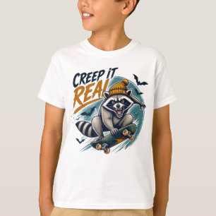 Camiseta Creep It Real Skater Mapache de Halloween