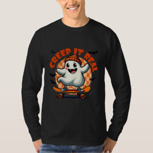 Camiseta Creep it real Spooky Halloween Ghost Skboard