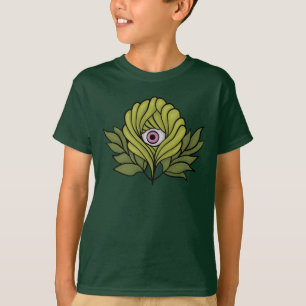 Camiseta Creepe Mina Cuta Primavera Verde Fantasía Arte