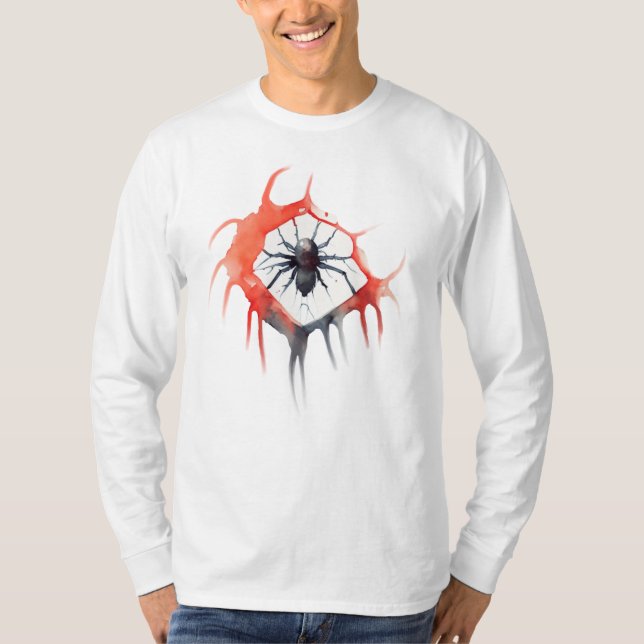 Camiseta Creepe Spider Cobweb Halloween (Anverso)