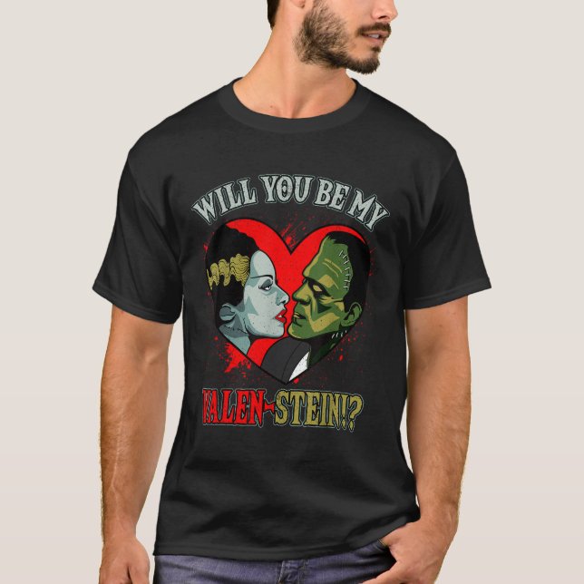Camiseta Creepe Valentines Gift Merch Frankenstein Valen-st (Anverso)
