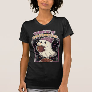 Camiseta Creepin’ It Cafeada Café Fantasma De Halloween