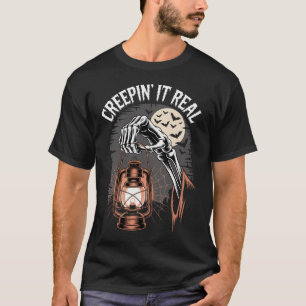 Camiseta Creepin It Real Gothic Halloween Lantern