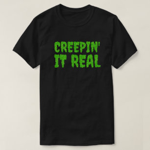 Camiseta Creepin 'It Real Halloween Purpurina