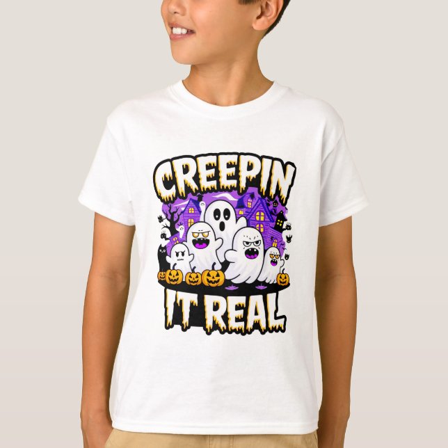 Camiseta Creeping' It Real | Fun de diseño de Halloween fan (Anverso)