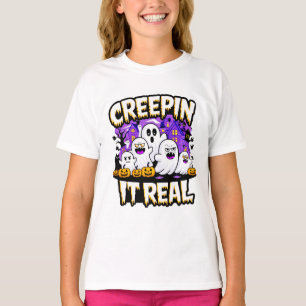 Camiseta Creeping' It Real Fun de diseño de Halloween fan