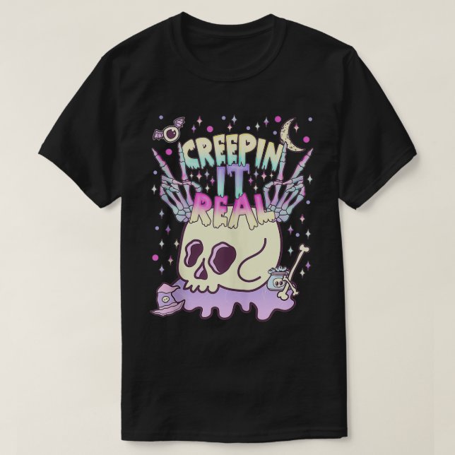 Camiseta Creepit Real Kawaii Pastel Gótico Cute Creepe Sku (Diseño del anverso)