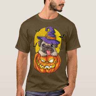 Camiseta Creepkin Calabaza Halloween Graciosa Bruja Perro A