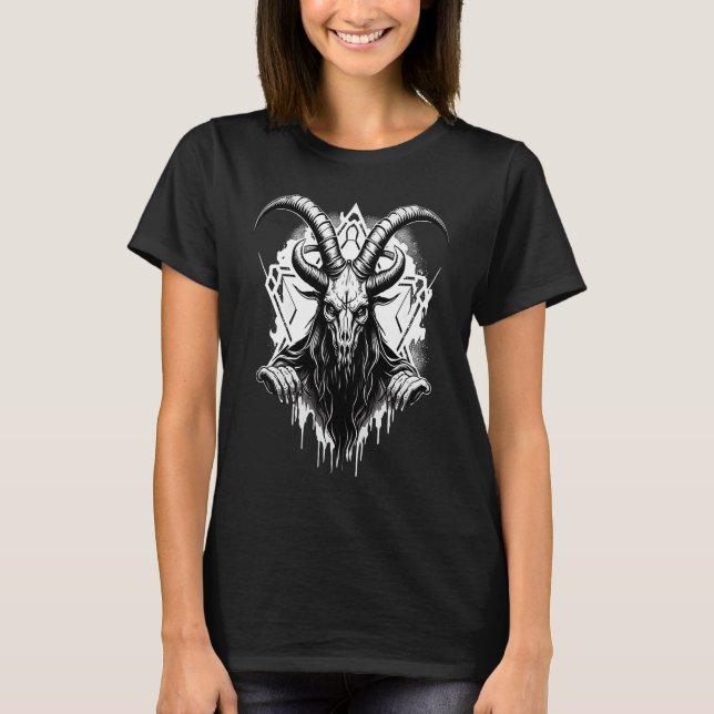 Camiseta Creepy Baphomet  Occult Gothic Demon (Anverso)