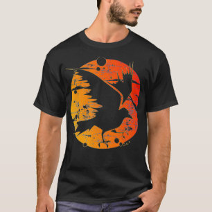 Camiseta Creepy Crow Forest Animal Bird Gothic Black Raven