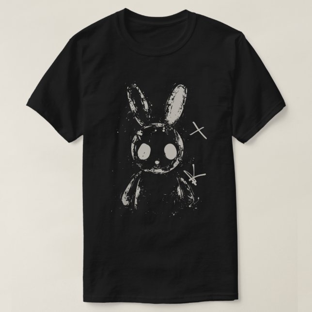 Camiseta Creepy Cute Bunny Grunge Aesthetic Tee (Diseño del anverso)