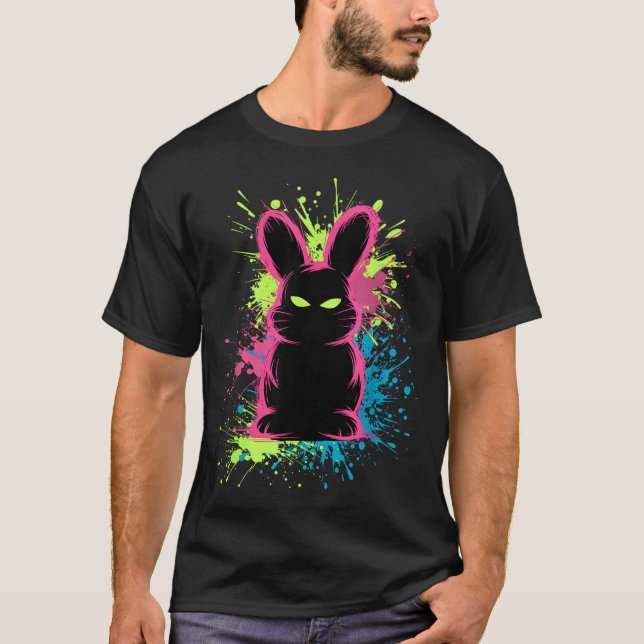 Camiseta Creepy Cute Goth Bunny Horror Rabbit Sketch Alt Ng (Anverso)