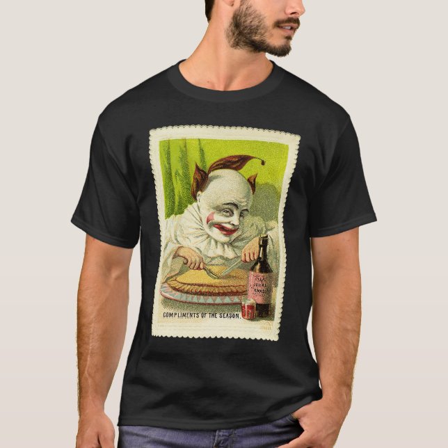 Camiseta Creepy Evil Victorian Clown Christmas Greeting (Anverso)