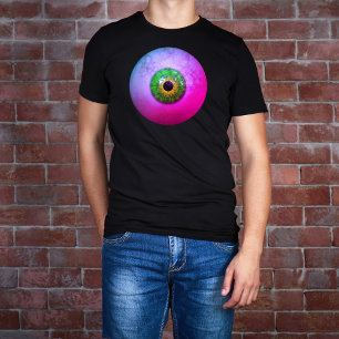 Camiseta Creepy Grove Purple Green Eye Halloween