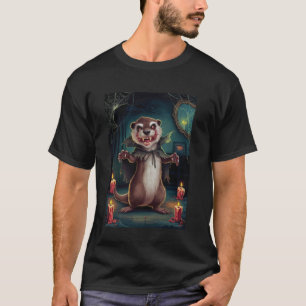 Camiseta Creepy Halloween Meerkat Spooky Scary Graphic