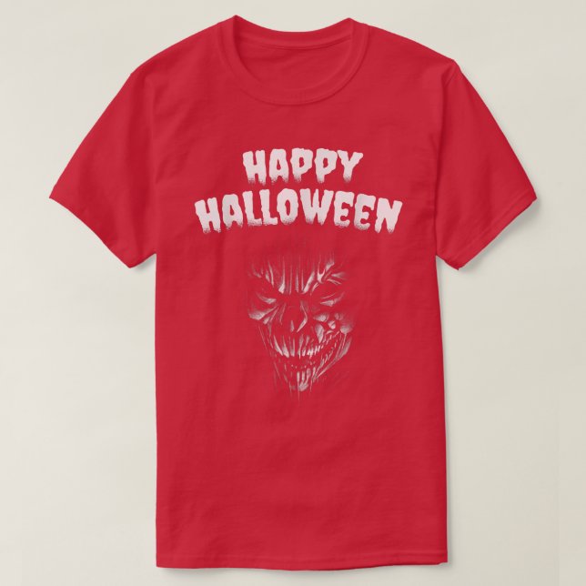 Camiseta Creepy Happy Halloween Skeleton (Diseño del anverso)