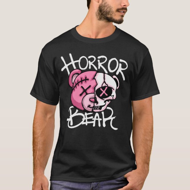 Camiseta Creepy Horror Bear streetwear (Anverso)