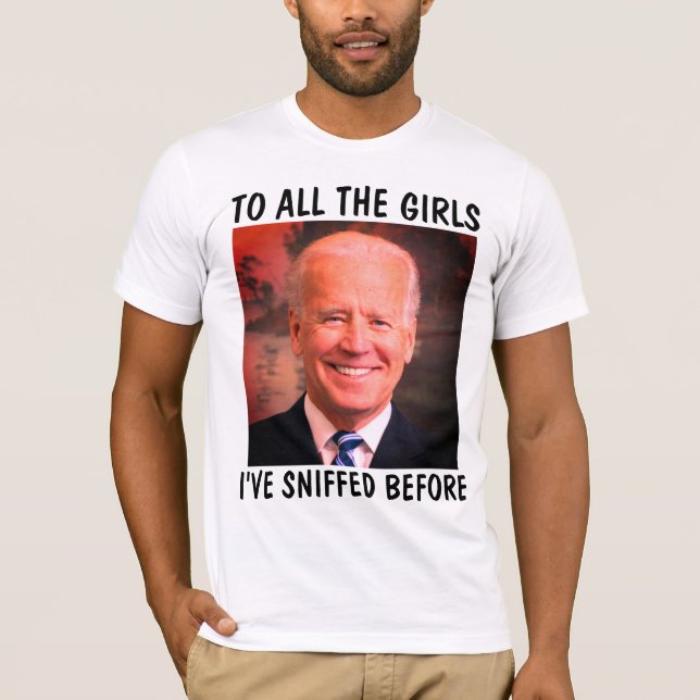 CAMISETA CREEPY JOE BIDEN FUNNY SNIFF T-SHIRS (Anverso)