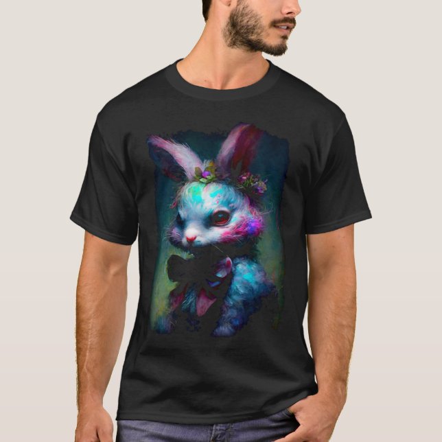 Camiseta Creepy Nightmare Bunny Rabbit Silently Judges You (Anverso)