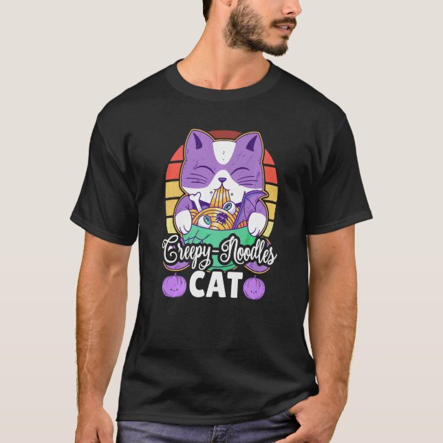 Camiseta Creepy Noodles Cat (Anverso)