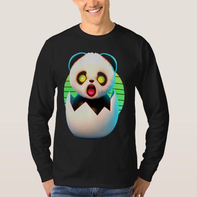 Camiseta Creepy Panda hatches from egg (Anverso)