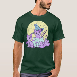 Camiseta Creepy Pastel Goth Soft Goth Emo Evil Cats With Mo