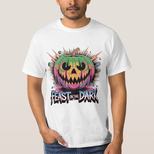 Camiseta Creepy Pumpkin Pop Culture Graphic (Anverso)