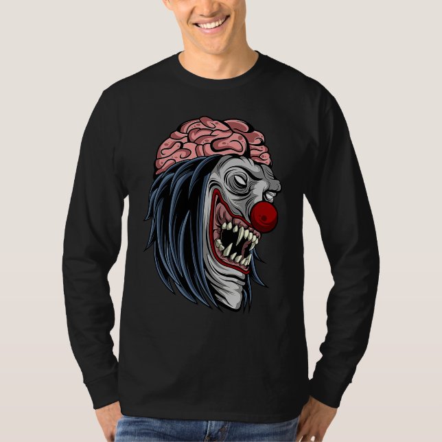 Camiseta Creepy Scary Halloween Evil Zombie Clown Horror (Anverso)