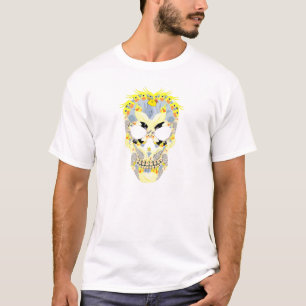 Camiseta Creepy Skull Bird Halloween Skull Appartal Para Ho