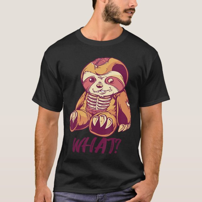 Camiseta Creepy Sloth Horror Murderous Sloths What funny (Anverso)