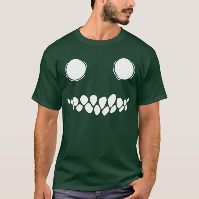 Camiseta Creepy Smile Face Halloween Horror Costume Art Par (Anverso)