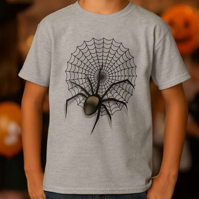 Camiseta Creepy Spider Web Halloween niños manga corta (Subido por el creador)