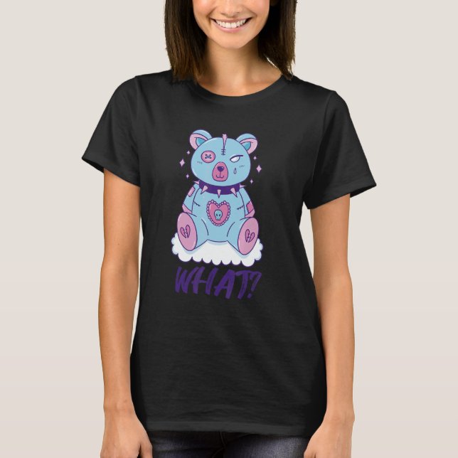 Camiseta Creepy Teddy What Horror Murderous Teddy Bear What (Anverso)