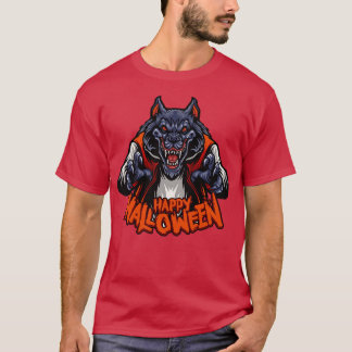 Camiseta Creepy Werewolf Happy Halloween