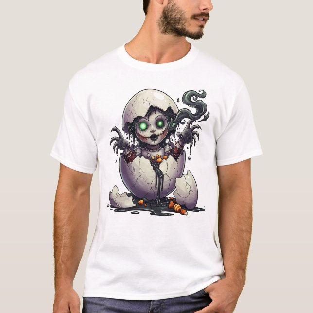 Camiseta Creepy Witch Hatchling Halloween T-Shirt – Horror  (Anverso)