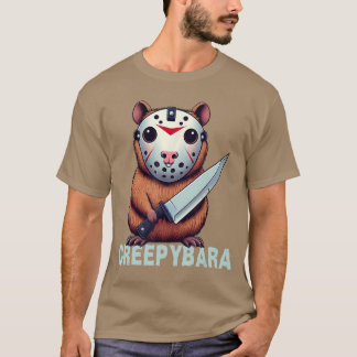 Camiseta Creepybara Horror Capybara Divertido Halloween Esp