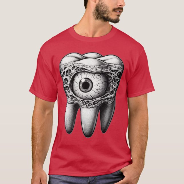 Camiseta Creepyooth Eyeball Surreal Horror Weirdcore Punk G (Anverso)