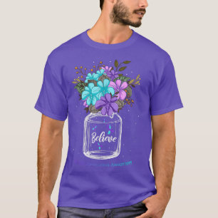 Camiseta Creer Cinta de Flor de Concienciación sobre Preven